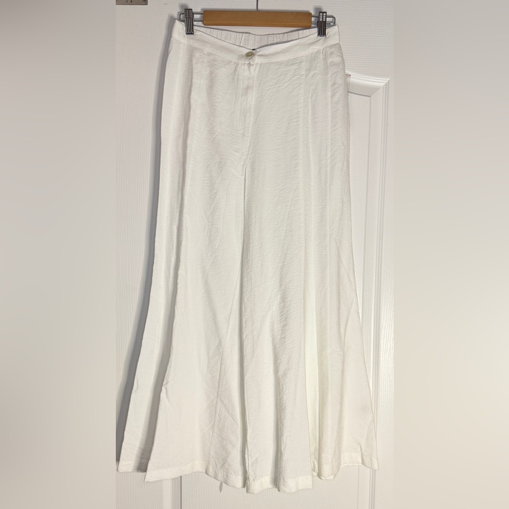 Vince Camuto White Wide-Leg Flared Pants